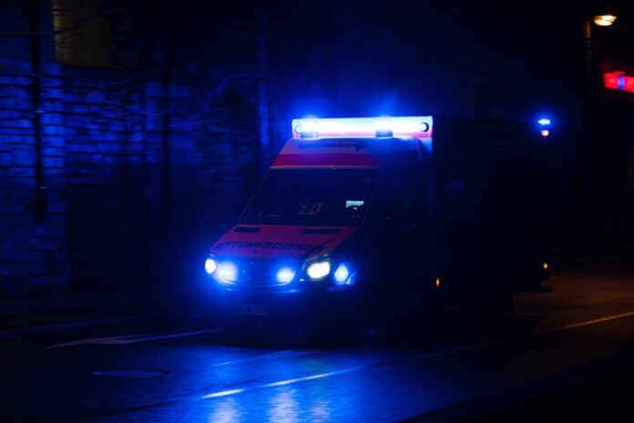 Rettungswagen im Einsatz - Symbolbild Der verletzte Beifahrer wurde in ein Krankenhaus gebracht. (Symbolbild)