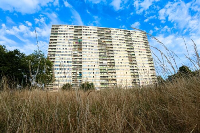 Weißer Riese in Duisburg Rund um die Hochhaussiedlung «Weißer Riese» im Duisburger Stadtteil Hochheide ereignete sich die Tat. (Archivbild)