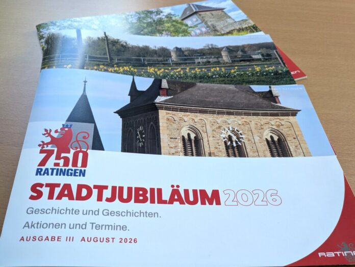 Wie ihre beiden Vorgänger enthält auch die dritte Ausgabe des Jubiläums-Journals eine Fülle an aktuellen Infos rund ums 750-jährige Stadtjubiläum. Foto: Stadt Ratingen Wie ihre beiden Vorgänger enthält auch die dritte Ausgabe des Jubiläums-Journals eine Fülle an aktuellen Infos rund ums 750-jährige Stadtjubiläum. Foto: Stadt Ratingen