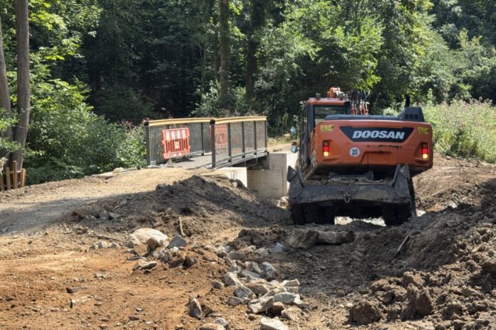 Die Arbeiten im Düsseltal laufen nach Plan. Foto: Kreis Mettmann Die Arbeiten im Düsseltal laufen nach Plan. Foto: Kreis Mettmann