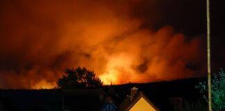 Wassereintrübungen wegen Waldbrand Das Feuer rückte bis zu 300 Meter an Wohnbebauungen heran.
