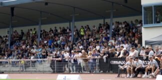 VfB Hilden: Heimspiel vor 1.400 Zuschauern Rund 1.400 Zuschauer verfolgten in Hilden das Spiel gegen BVB II. Foto: VfB Hilden