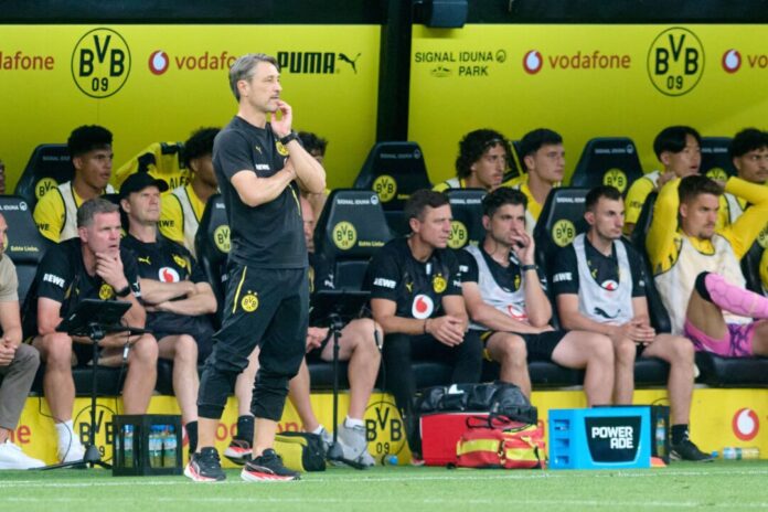 Niko Kovač BVB-Coach Niko Kovač hat vor dem Pflichtspielauftakt kaum Personalsorgen. (Archivbild)