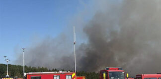 Schlimmer Waldbrand in Hürtgenwald: Ratinger Wehr hilft Die Ratinger Feuerwehr vor Ort in Hürtgenwald. Foto: Feuerwehr Ratingen