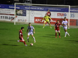 Trotz Niederlage gegen MSV Duisburg: „Wir haben Werbung für den 1. FC Wülfrath gemacht“ Wülfraths Noh Seungho bei einem Torabschluss. Foto: Volkmann