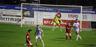 Trotz Niederlage gegen MSV Duisburg: „Wir haben Werbung für den 1. FC Wülfrath gemacht“ Wülfraths Noh Seungho bei einem Torabschluss. Foto: Volkmann