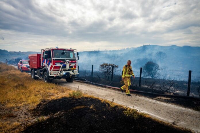 Feuer in den Dünen bei Wassenaar Das Feuer war am Nachmittag ausgebrochen.