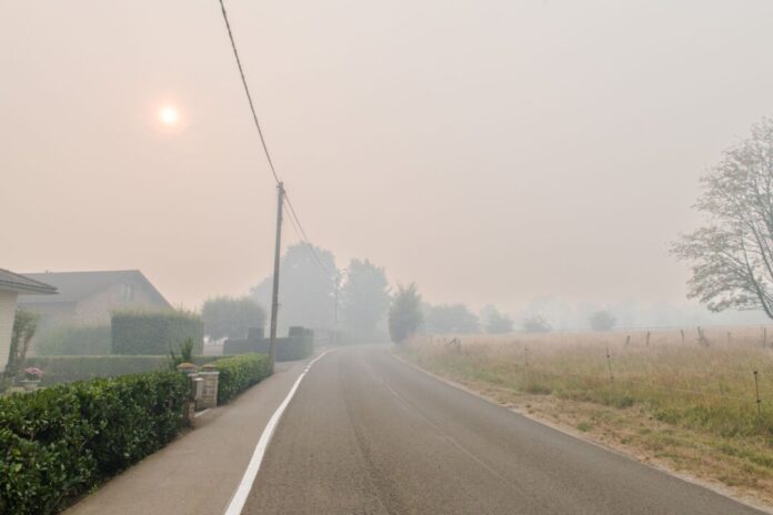 Brand im Hohen Venn Das Feuer ist in Belgien an der Grenze zu Deutschland ausgebrochen.