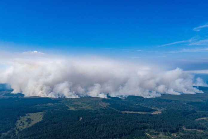 Waldbrand in Belgien Eine Evakuierung wird es laut Stadt Monschau nicht geben.