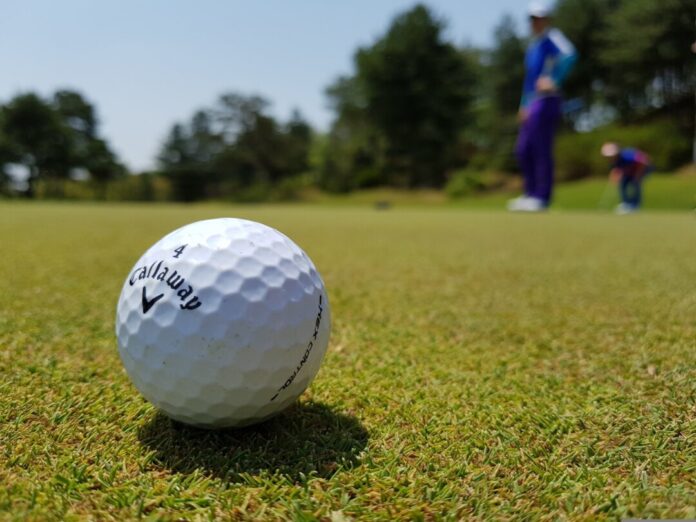 Ein Golfball liegt auf dem Grün. Foto: pixabay Ein Golfball liegt auf dem Grün. Foto: pixabay
