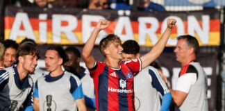 16-Jähriger trifft: HSV zieht in zweite Pokalrunde ein Der 16-jährige Louis Lemke spielte von Beginn an auf der linken Außenbahn des Hamburger SV.