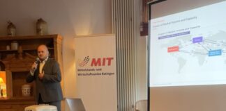 Lieferketten, Digitalisierung und offene Debattenkultur An dem Diskussionsabend ging es unter anderem um Lieferketten. Foto: MIT Ratingen