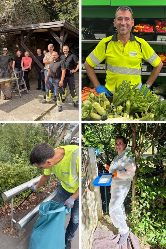750 Stunden Mitarbeiterinnen und Mitarbeiter der Stadtwerke Ratingen engagieren sich im Rahmen der Initiative „750 Stunden für unsere Stadt“. Foto: Stadtwerke Ratingen