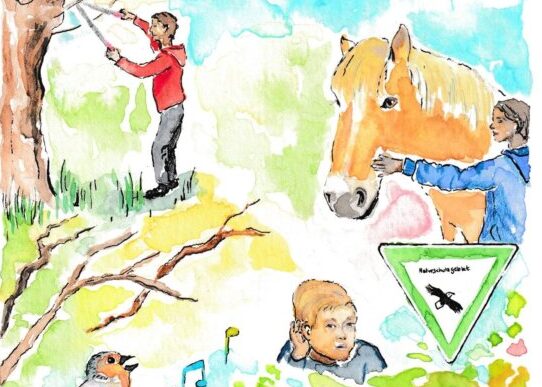 Herbstferienaktionstage Illustration Dana Pfeiffer Ein Auszug aus einer herbstlichen Illustration. Bild: Dana Pfeiffer/Haus Bürgel