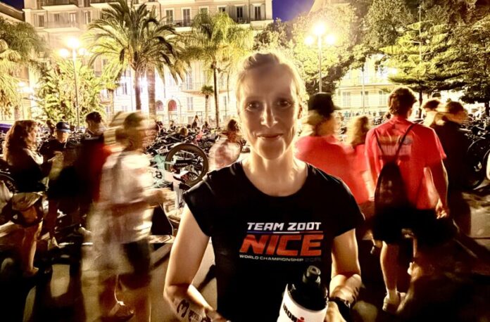 Anne-Katrin Reinl hat es in Nizza über die Ziellinie geschafft. Foto: privat Anne-Katrin Reinl hat es in Nizza über die Ziellinie geschafft. Foto: privat