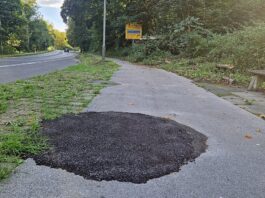 Fahrrad-Demo im Neandertal: Desolater Radweg