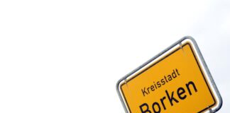 Bund macht Borken in NRW zu «Küstenregion» – Land reagiert Ein Ortsschild in Borken. (Archivbild)