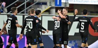 Paderborn trifft und siegt: 3:1 gegen Hoffenheim Torjubel beim SC Paderborn: Der Aufsteiger erzielte gegen Hoffenheim seine ersten Treffer.