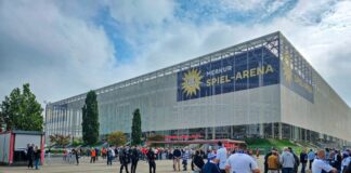 Hammer-Los im Niederrheinpokal: MSV Duisburg gegen Fortuna Düsseldorf Die Merkur-Spiel-Arena in Düsseldorf. Foto: Volkmann