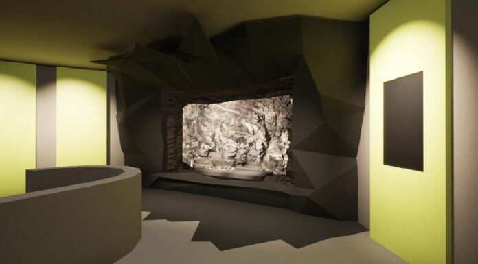 20260923_Neanderthal Museum Visualisierung2 Die Abbildung zeigt eine Visualisierung des Gestaltungsbüros "res d" aus Köln. und veranschaulicht geplante Veränderungen in der Dauerausstellung. Bild: res d