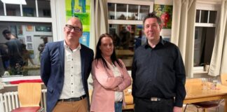 Mettmann: SPD-Ortsverein wählt neuen Vorstand Melina Wahl mit Matthias Stascheit, und Thomas Lill. Foto: SPD ME