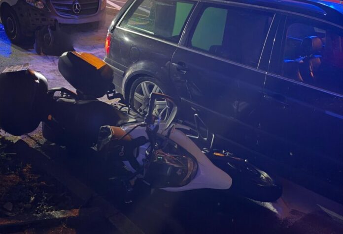 Copyright Feuerwehr Velbert Die Unfallstelle in Velbert-Mitte. Foto: Feuerwehr Velbert