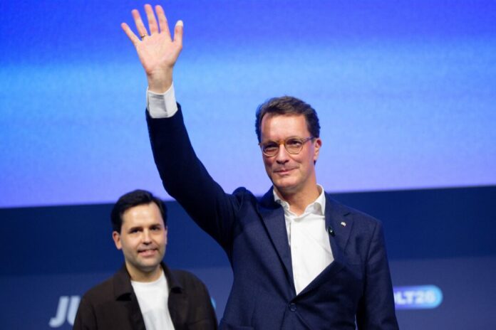 78. Deutschlandtag der Jungen Union Wüst wurde mit langem Applaus von der JU empfangen.