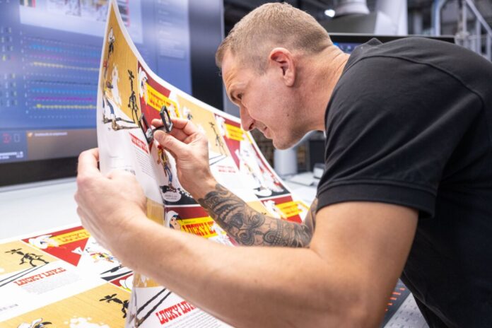 80 Jahre Lucky Luke - Druck des neuen Bands Die Comicfigur Lucky Luke wird 80 Jahre alt.