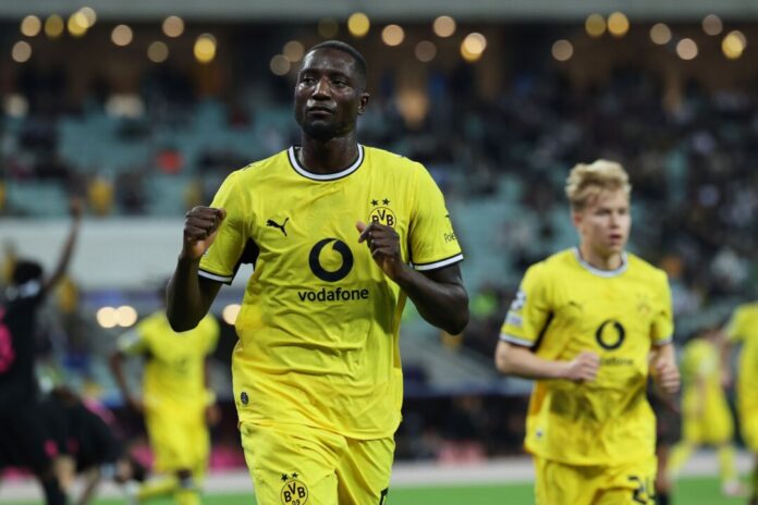 Sabah FK - Borussia Dortmund Serhou Guirassy bejubelt das frühe Führungstor des BVB.