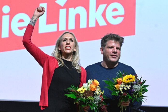 Nominierungsparteitag der Linken in Nordrhein-Westfalen Alexandra Mehdi und Sebastian Merkens führen die Linke in den Wahlkampf zur NRW-Landtagswahl im April 2027.