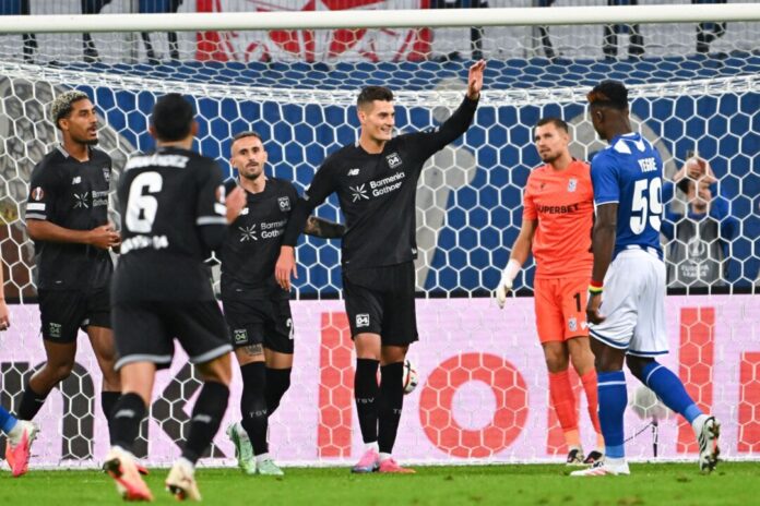 Lech Posen - Bayer Leverkusen Patrik Schick hatte nach zwei verwandelten Elfmetern Grund zum Jubel.