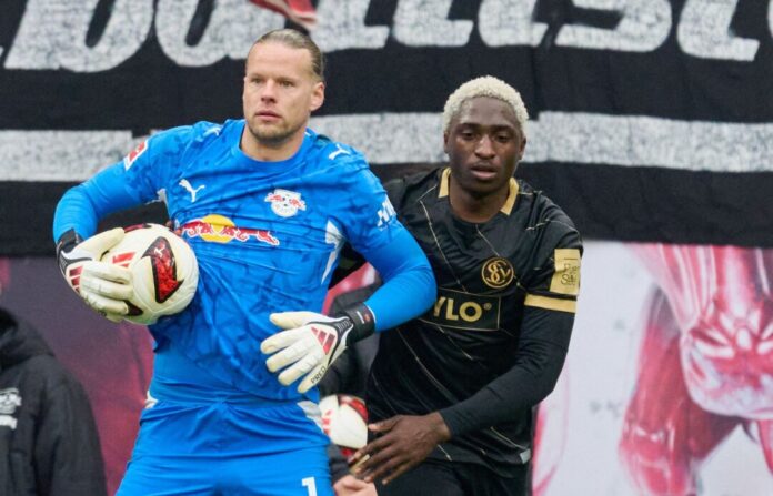 Orjan Nyland Der norwegische Nationaltorhüter Orjan Nyland darf für RB Leipzig auch im Pokalspiel in Essen ran. (Archivbild)