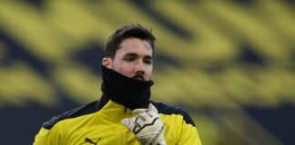 US-Pokal: Ex-BVB-Torwart Bürki nach Zusammenprall in Klinik Roman Bürki musste nach einem Zusammenprall ins Krankenhaus. (Archivfoto)